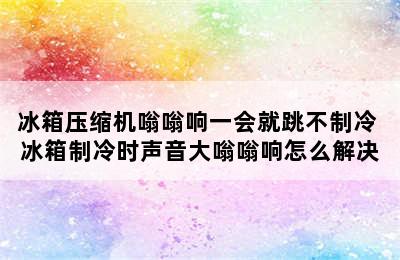 冰箱压缩机嗡嗡响一会就跳不制冷 冰箱制冷时声音大嗡嗡响怎么解决